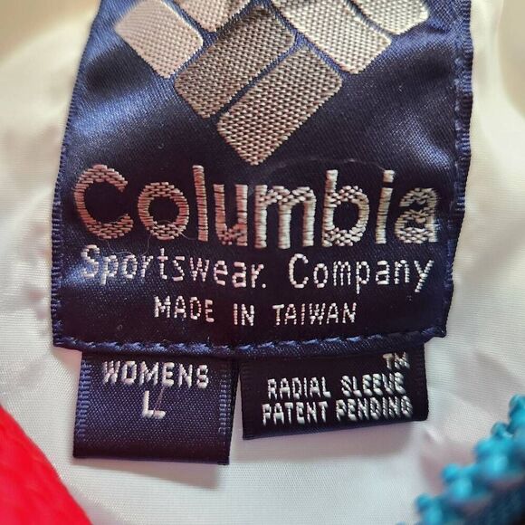 Columbia 90s retro Double layer reversible winter jacket hoodie puffer windbreak - Picture 12 of 13